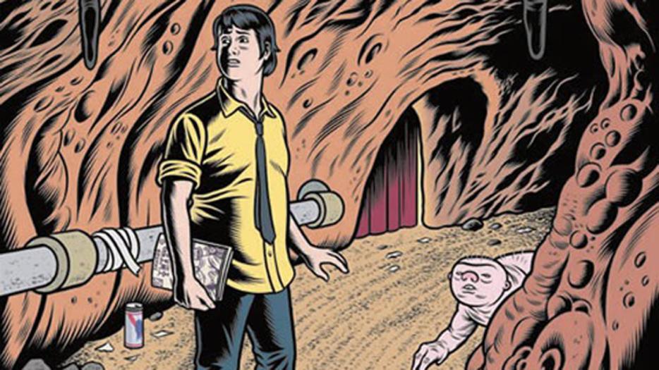 | Image from Charles Burns's latest graphic novel, The Hive.