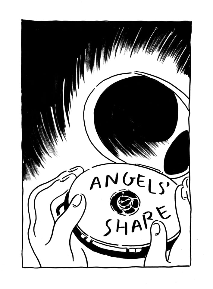 Angels' Share Part 3 Panel 9 by Kris Mukai for Hazlitt