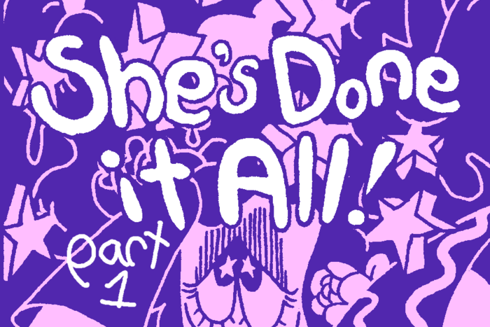 Banner for She's Done it All! Part 1 by Benjamin Urkowitz for Hazlitt