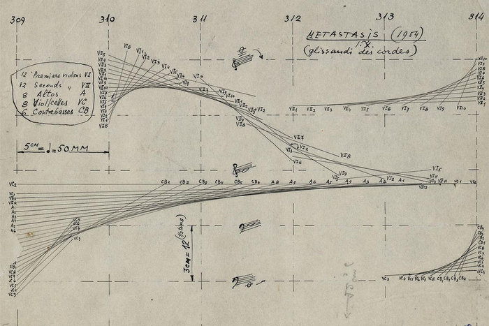||A musical score by composer Iannis Xenakis