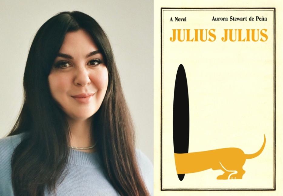 the author and an image of the cover of her novel 