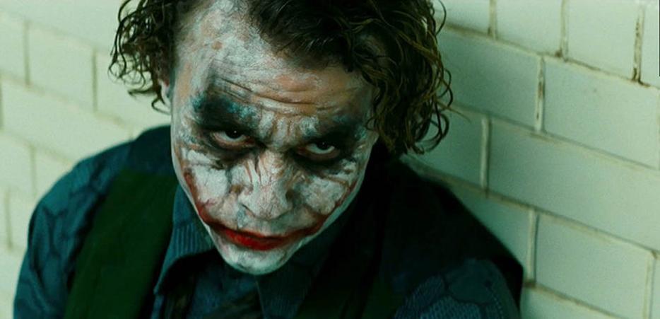| Heath Ledger as the Joker in The Dark Knight