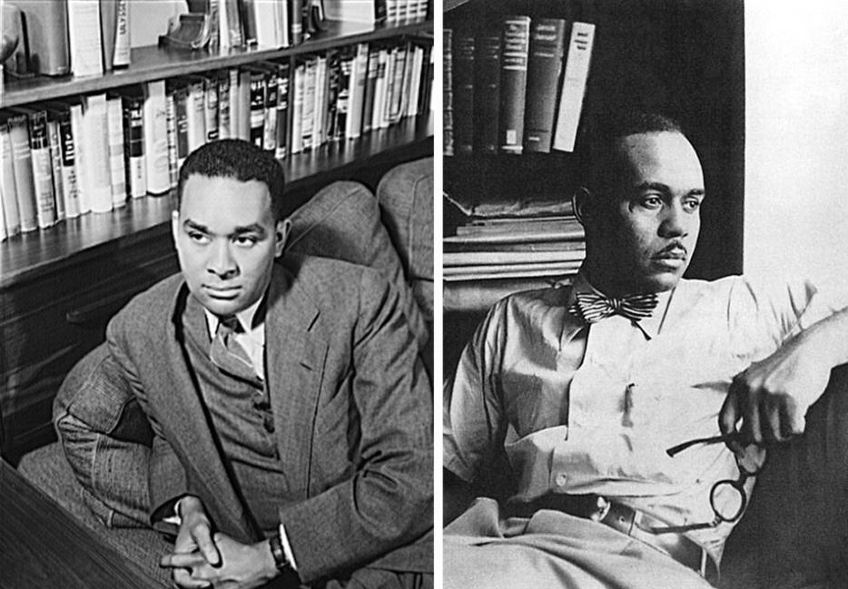 ||Though they later fell out, Richard Wright (left) provided encouragement to a young Ralph Ellison and got him the job that provided much of the material for Invisible Man. 