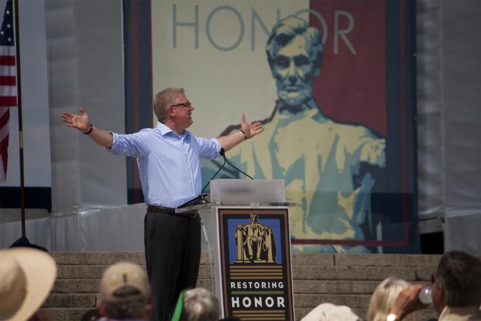 Hunky Glenn Beck at the Restoring Honor rally in 2010