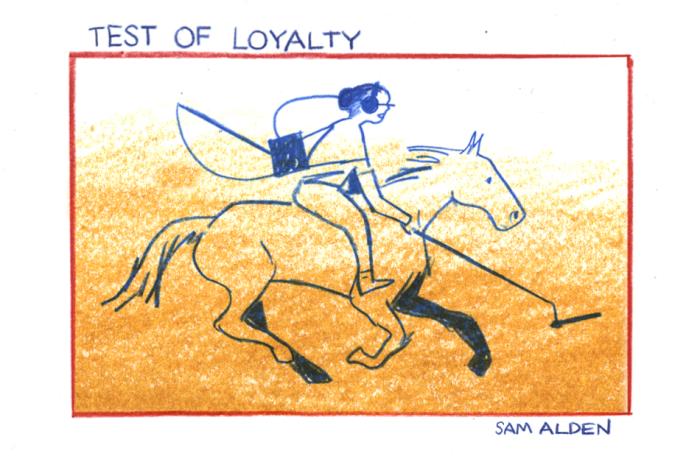 Banner for Test of Loyalty by Sam Alden for Hazlitt