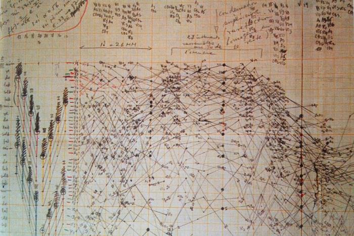 ||A musical score by composer Iannis Xenakis