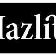 Hazlitt logo, with white text on a black background 